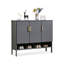 Rangement pour chaussures en alliage d'aluminium gris foncé
