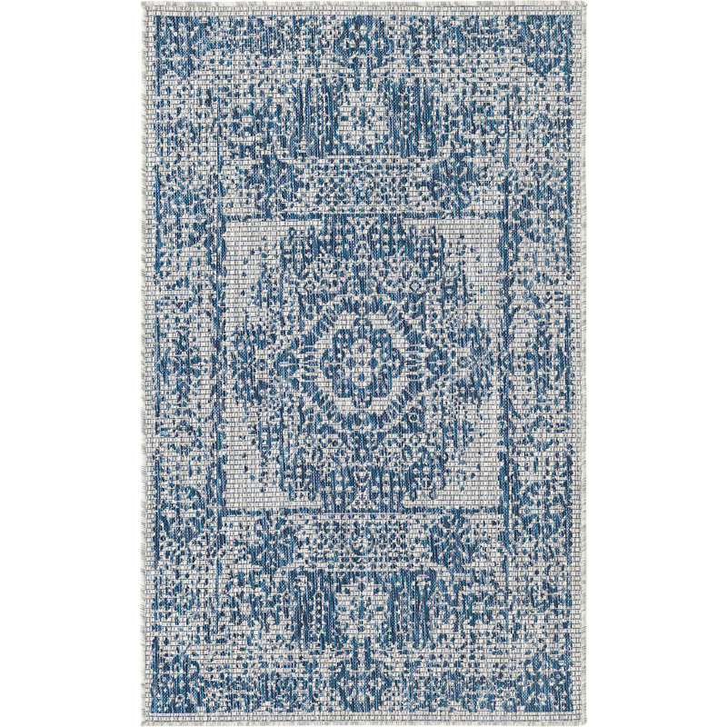 Tapis extérieur bleu ciel, Rectangle 3 pi 3 po x 5 pi 3 po