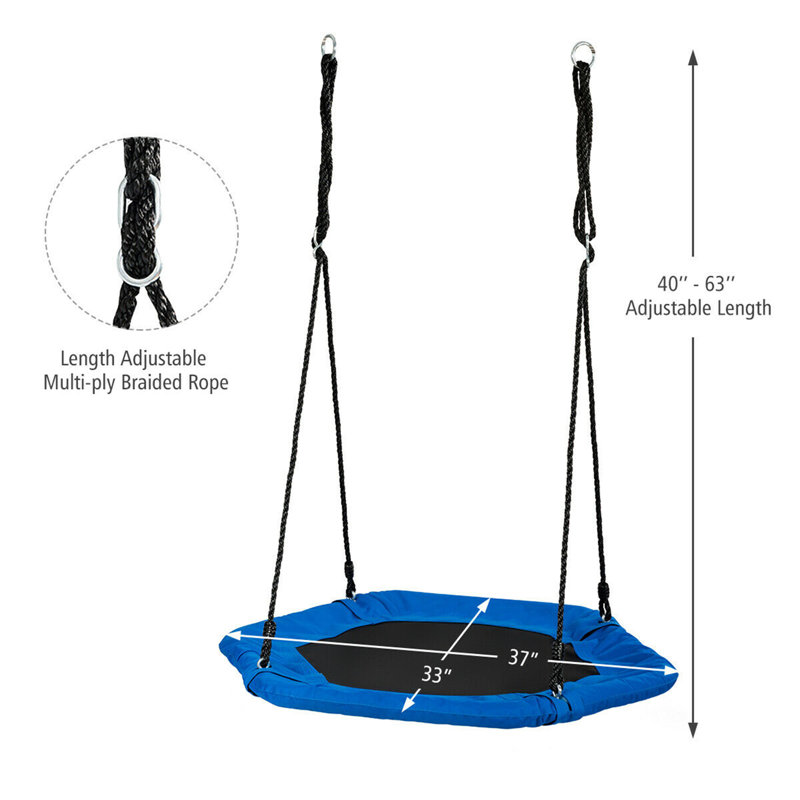 Gymax Swing Set Swing(s), Blue