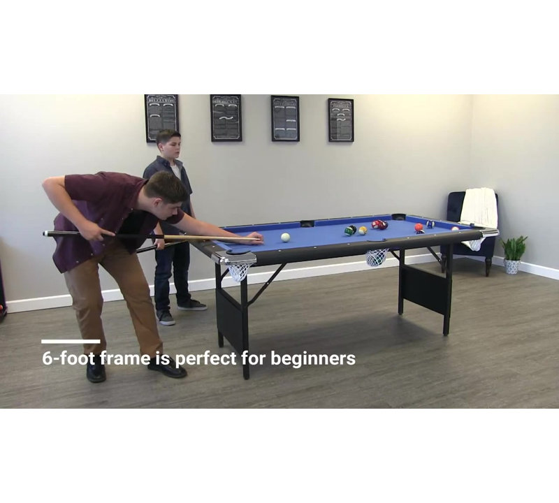 Hathaway Fairmont 6-Foot Blue Felt Portable Pool Table