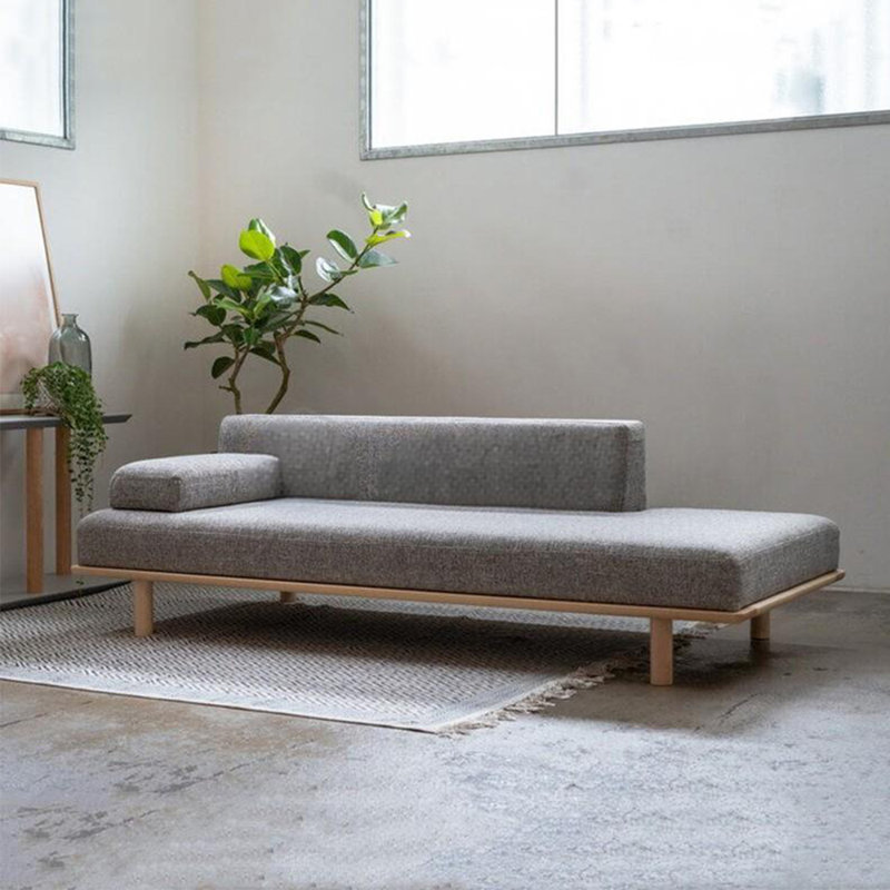 Chaise longue de loisirs en bois massif, Orienté à gauche (vu de face)