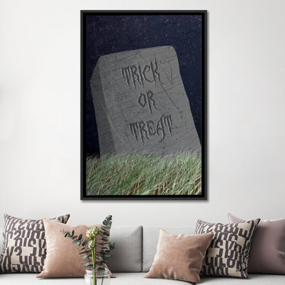 Trick Or Traite Gravestone par 5by5collective - reproduction sur toile