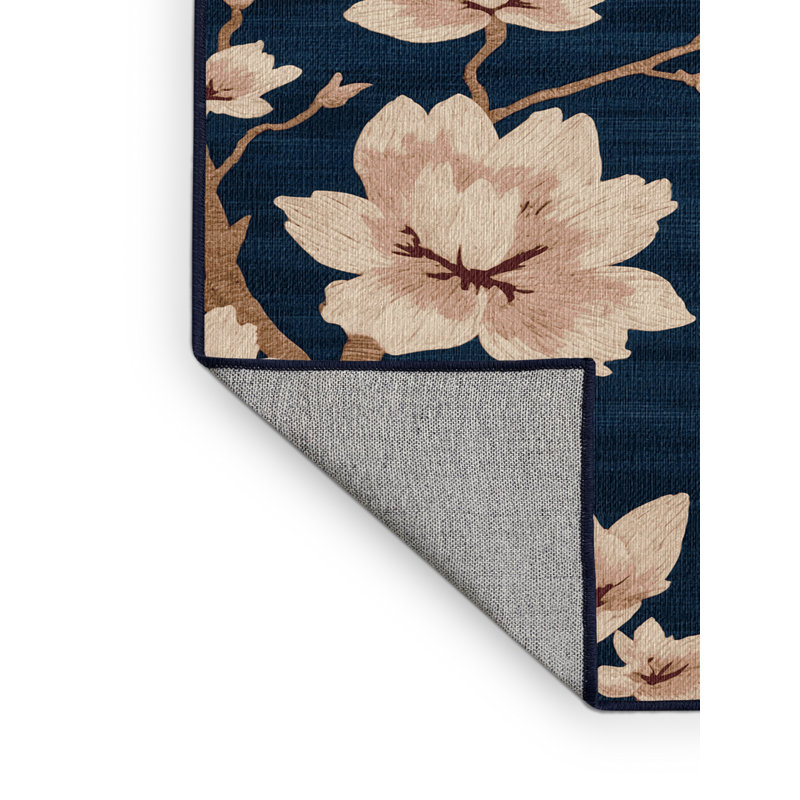  Tapis lavable japonais à prune, Rectangle 5 pi x 7 pi