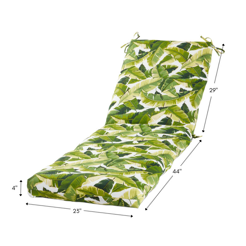 Coussin de chaise longue d'extérieur, Blanc palmier