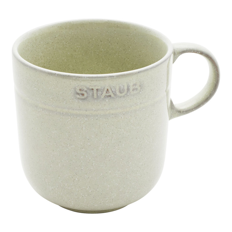 Staub White Truffle Ceramic 16oz Stoneware Mug Set