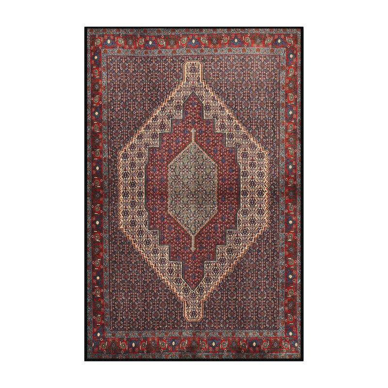Tapis traditionnel orange / beige, Rectangle 3 pi x 5 pi