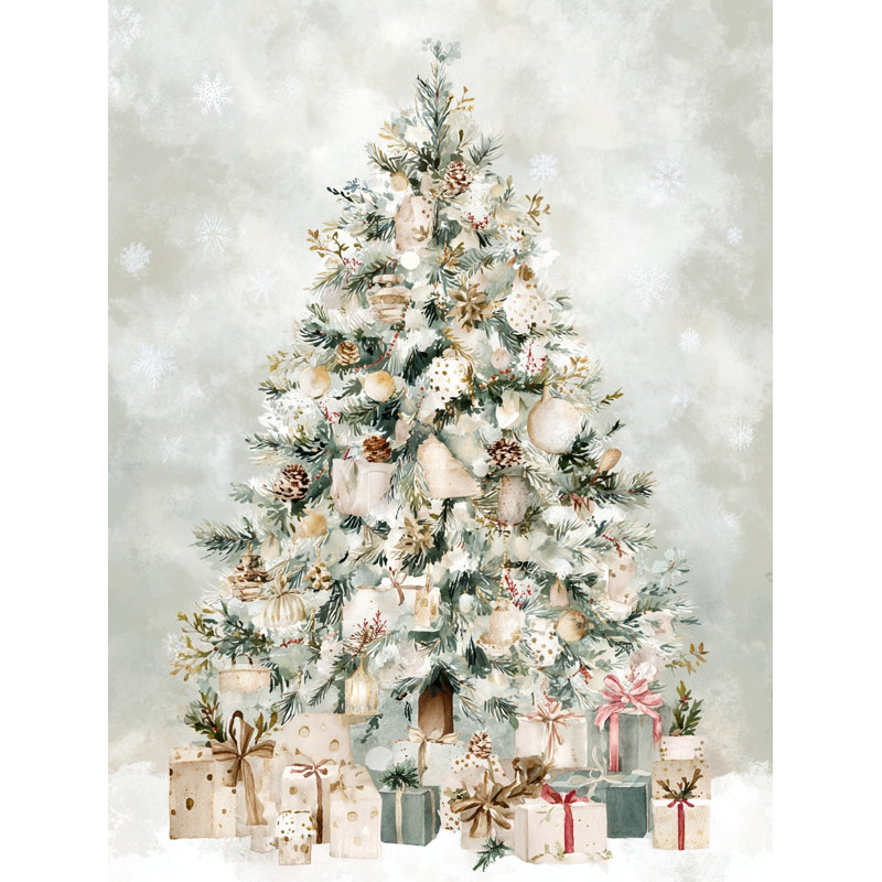 Art mural doux sur toile de Noël neutre, 30 po x 40 po