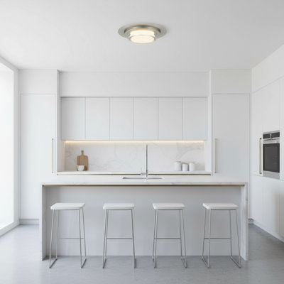 Chrome Integrated LED Flush Mount
