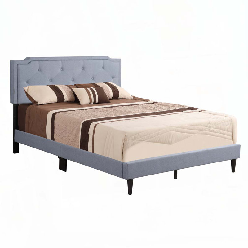 Lit tapissier, Double, Bleue