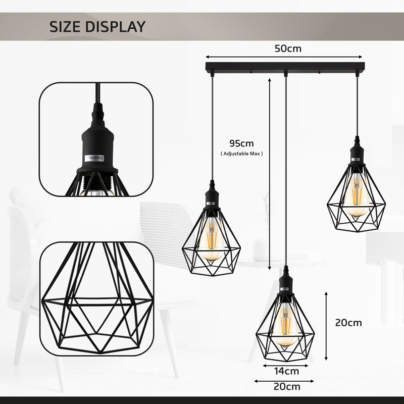 Alona 3 - Light Pendant, Red