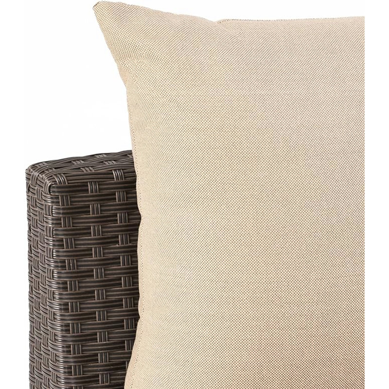 5Pcs Patio With & Cushion Covers Brown And Beige For Outdoor Leisure Removable