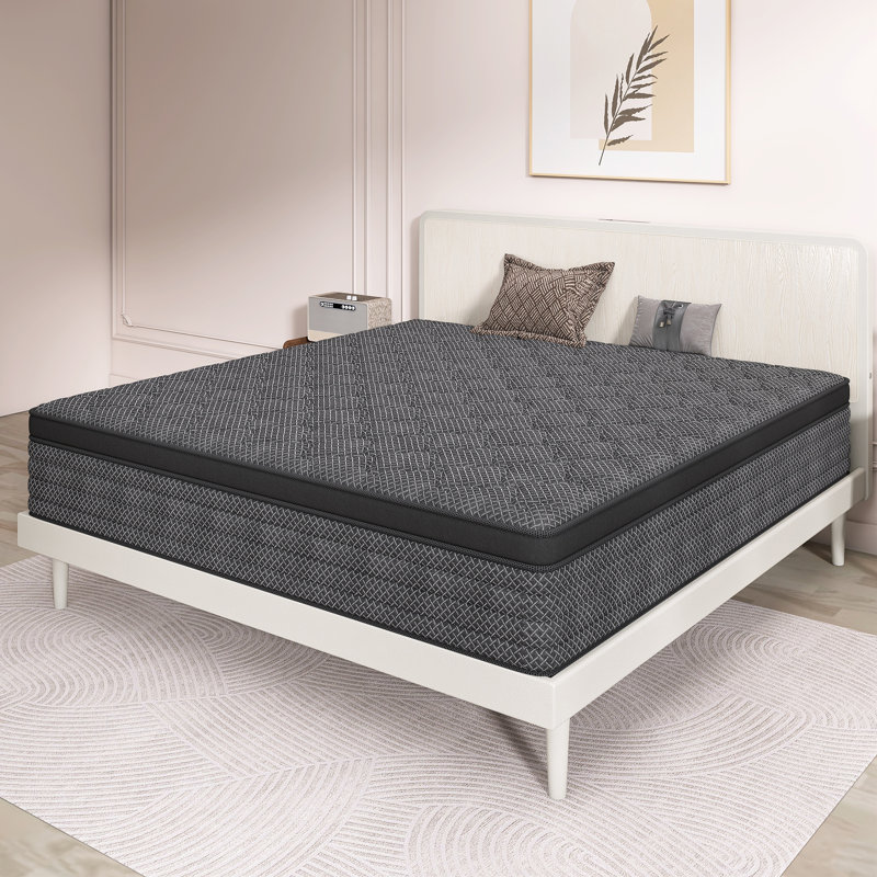 Matelas hybride mi-ferme 8 po / 12 po / 14 po avec mousse respirante et rafraîchissante, Lit simple, 12"