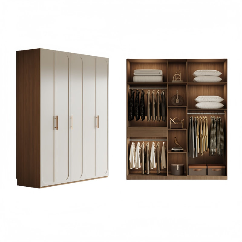 Garde-robe simple de couleur unie, H 94,49 po x l 78,74 po x P 23,62 po