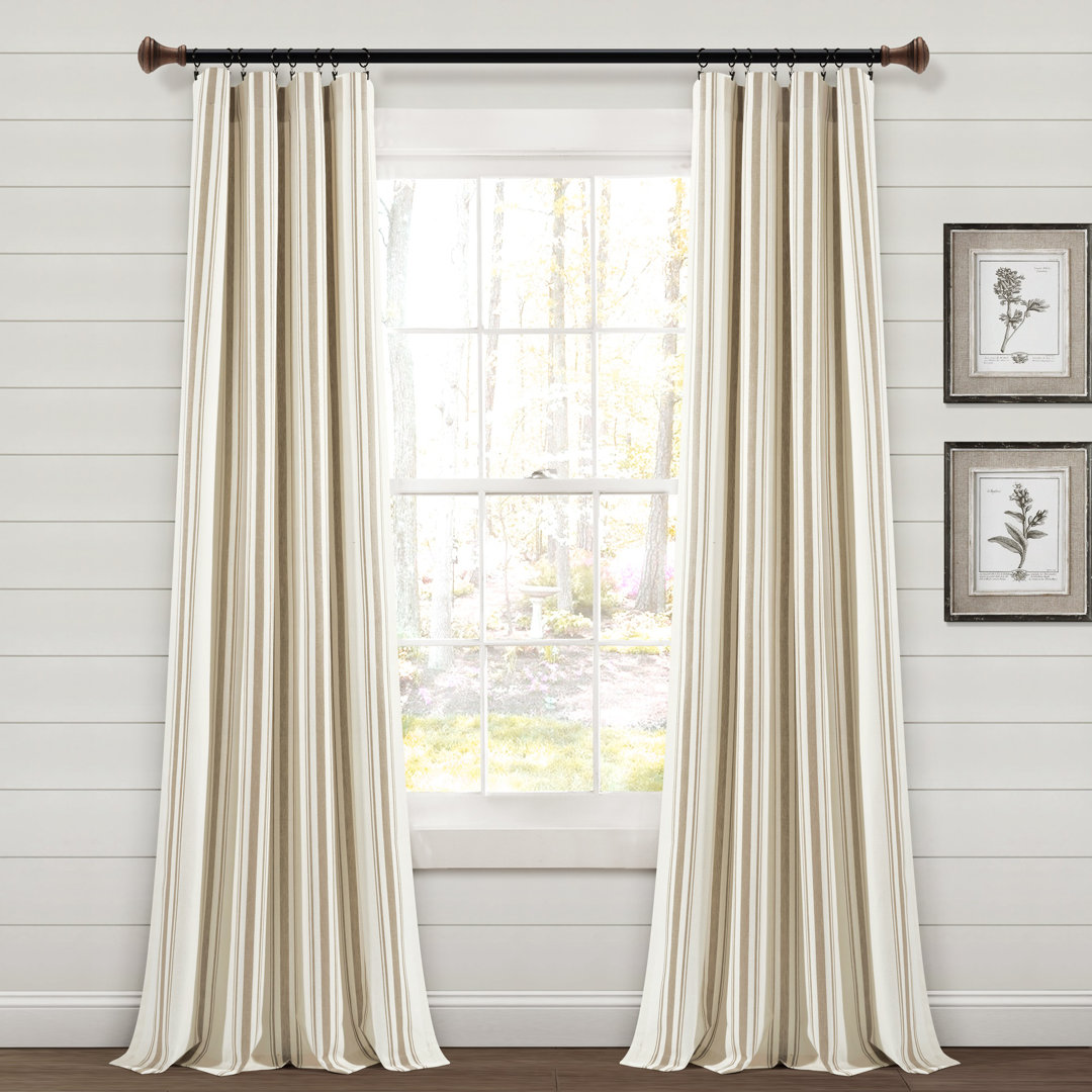 Cotton Semi Sheer Curtain Pair (Set of 2) Lush Decor Curtain 