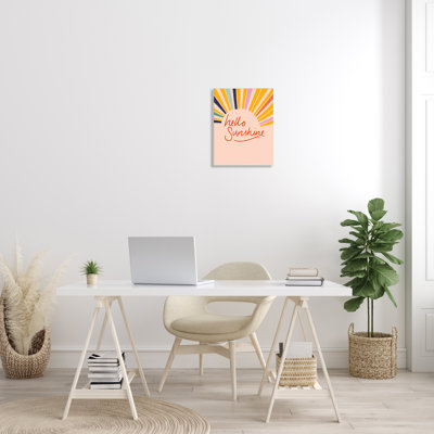 Hello Sunshine - art textuel sur toile