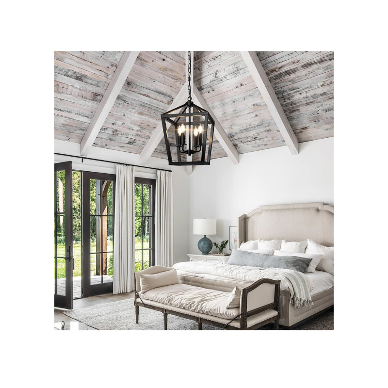 4 - Light Lantern Square / Rectangle Chandelier