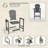 HDPE Bar Height Adirondack Chair With Cup Holder, All-Weather Outdoor Patio Bar Chair With Armrests(GRAY)-2038956916