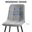 Linen Upholstered Dining Chairs with High Back and Metal Legs-1172011188-1172011191