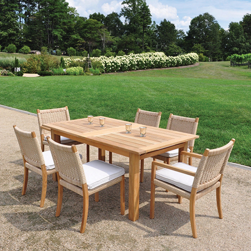 Hyannis Outdoor Teak Dining Table, 39.5" W x 102" L x 30" H