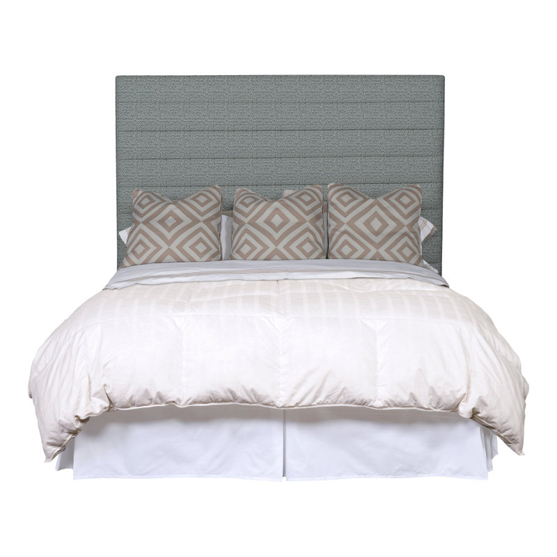 Kelsey King Upholstered Panel Headboard, Tuck Cobalt