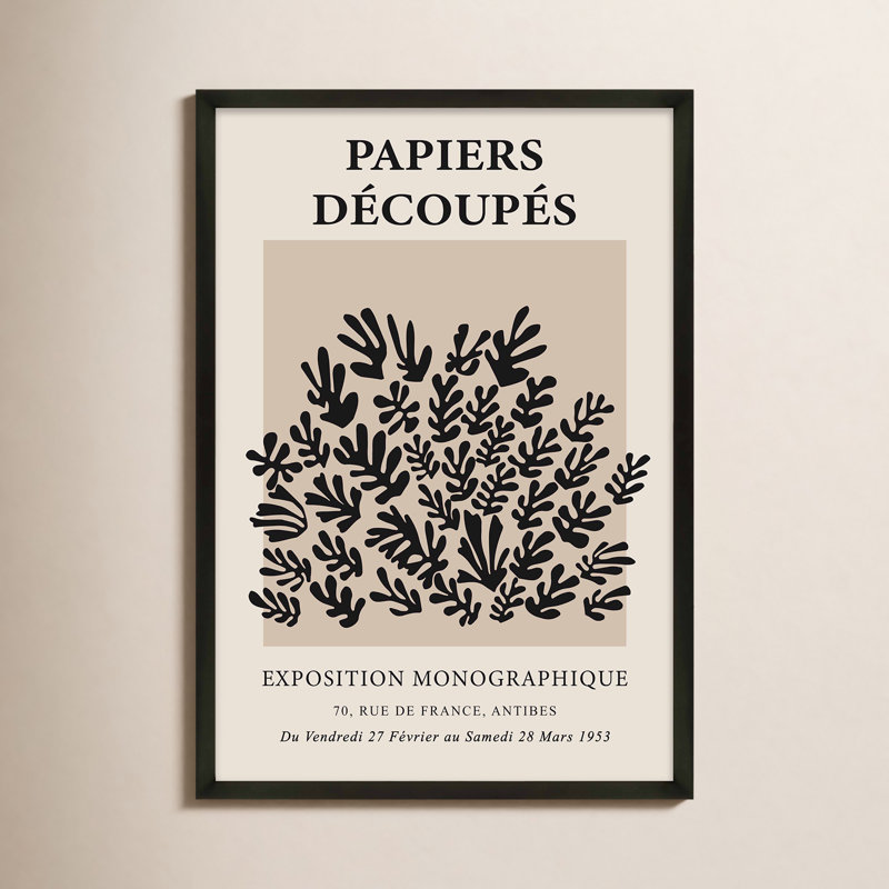 Papiers Decoupes Set by Romina Gadler, 20" H x 14" W, Black Paper Framed