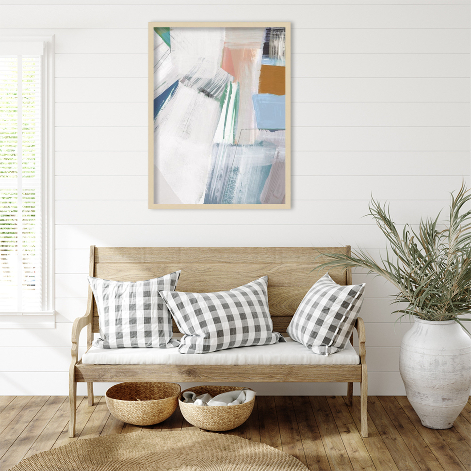 Buildings II by Gilpin Wood Framed Wall Art Print, 33" H x 25" W, Brown