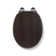 Croydex Montoro Flexi-Fix Soft Close Wooden Toilet Seat - Quick Release Button for Easy Cleaning and Adjustable Hinges with Top and Bottom Fixings, Antibacterial Heavy Duty Toilet Seat (Walnut Effect)