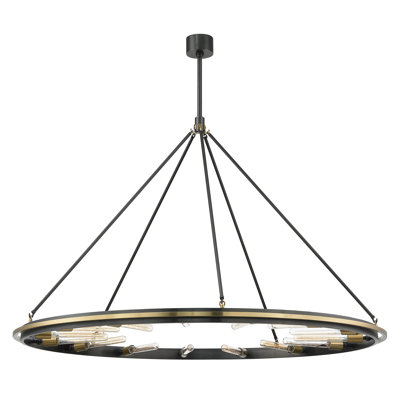 Chambers 15 - Light Dimmable Wagon Wheel Chandelier