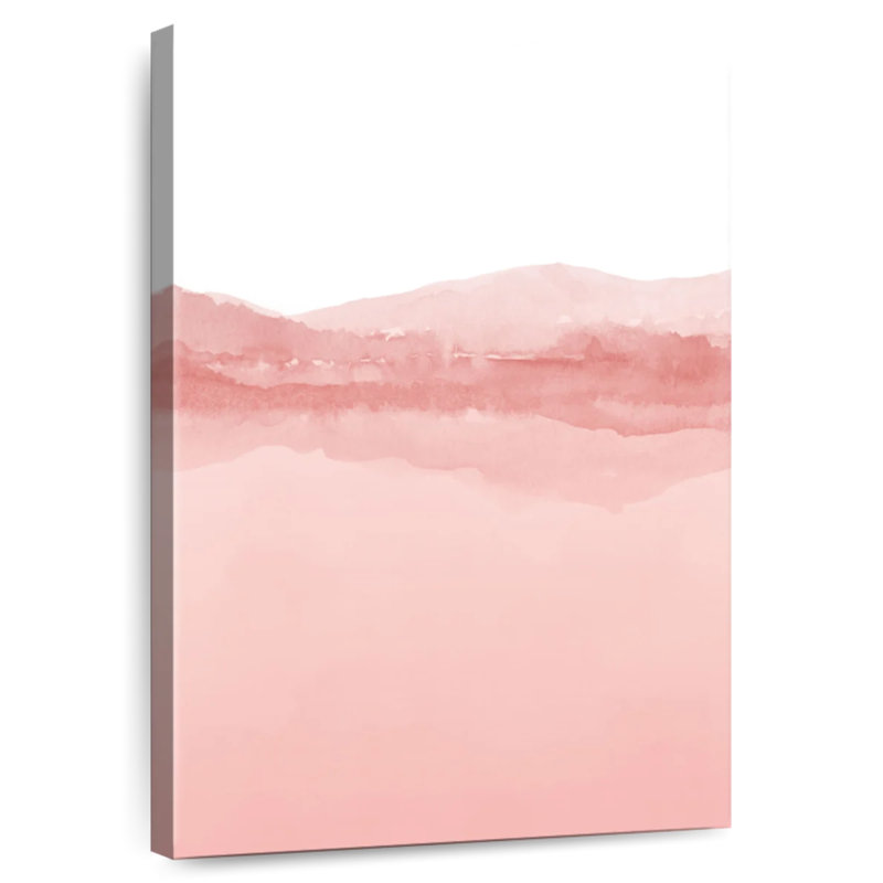 Aquarelle Avery II, nuances de rose I, H 45 po x l 30 po