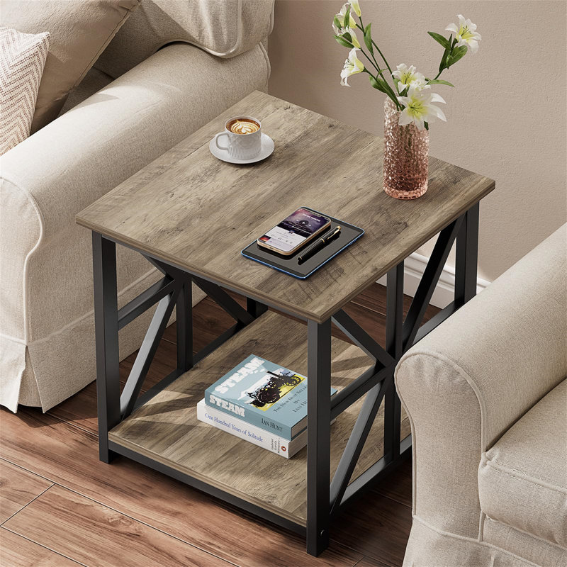 End Table, Black/Grey