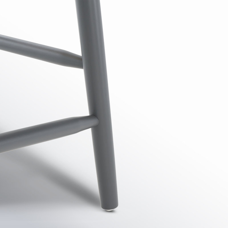 Ensemble de 2 tabourets en bois massif Sheffield, Tabouret de comptoir (siège d'une hauteur de 23 p, Naturel / gris