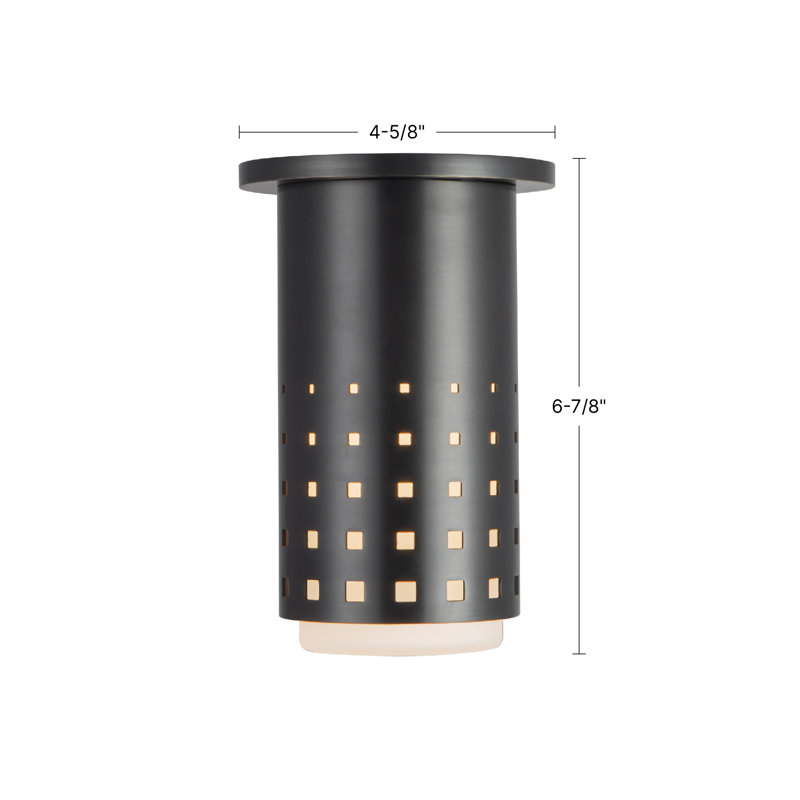 Astoria 5-in Black Semi-Flush Mount, Oil Rubbed Bronze