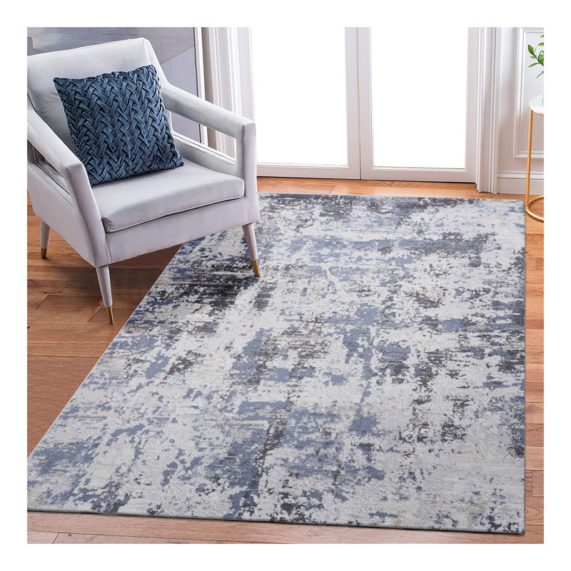 Collection Grey / Abstract Area Rug, Rectangle 7'9" x 10'