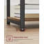 Petite table de bout, grande table de chevet pour le salon, la chambre à coucher, le bureau, la salle de bain, brun rustique et noir classique ULET273B01