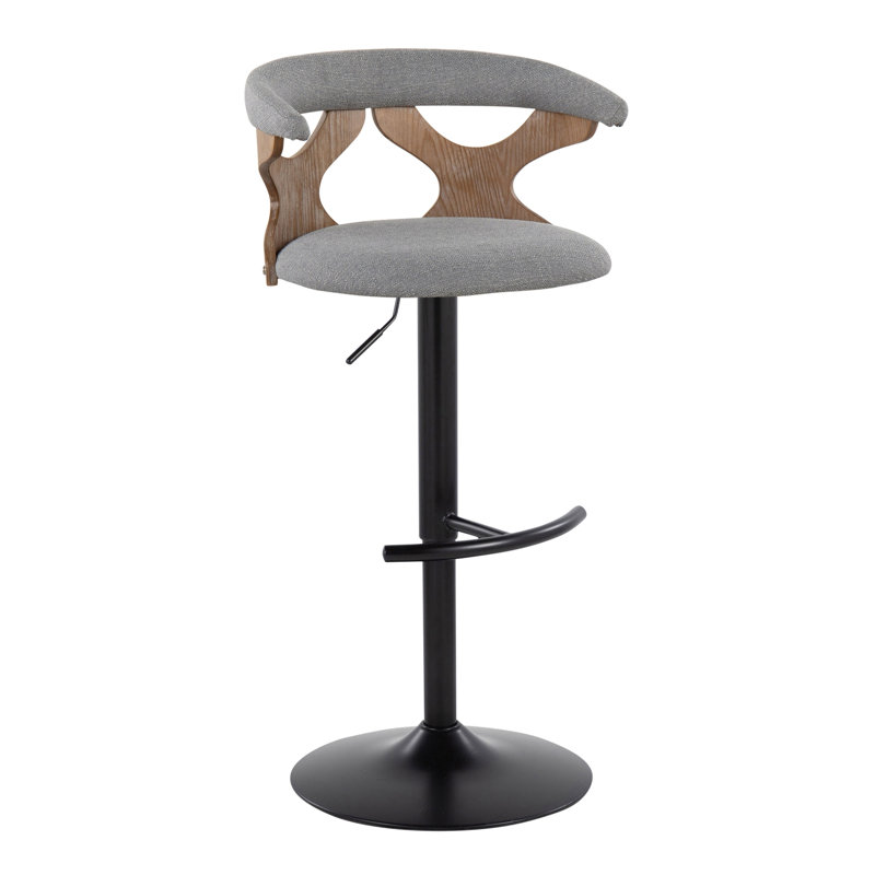Tabouret de bar ajustable Gardenia, Gris