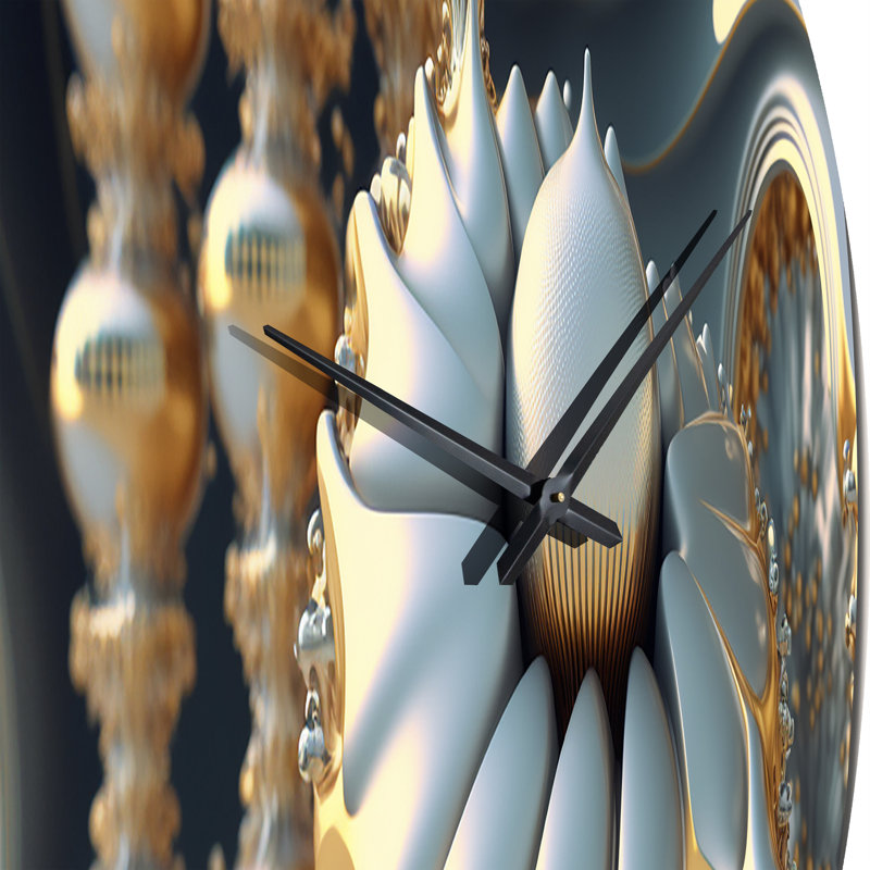 Horloge murale Fractal Futuristic Architecture I, Petit