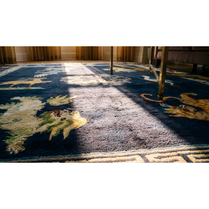 Tapis noué antique chinois - tibétain