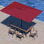 Parasol de marché rectangulaire inclinable 10 pi x 6 pi 5 po Le-1099585363