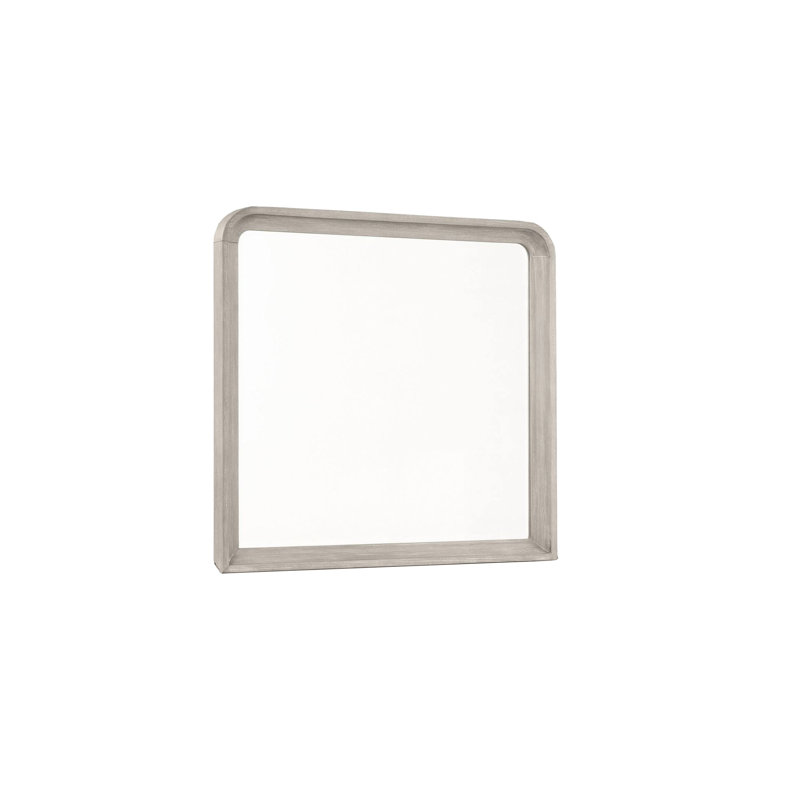 Miroir contemporain moderne l 42,4 po, gris clair