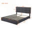 Ensemble de chambre à coucher 2 pièces, lit plateforme tapissier grand avec repose-pieds-1813662450