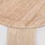 Table d'appoint beige avec miroir en travertin-115160086
