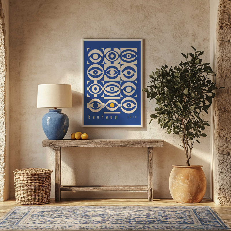 The Watchful Grid Print, 25.25" H x 19.25" W, Polished Chrome