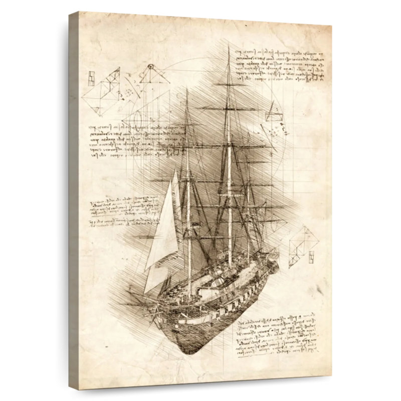 Aletra Ship Old, 51" H x 34" W
