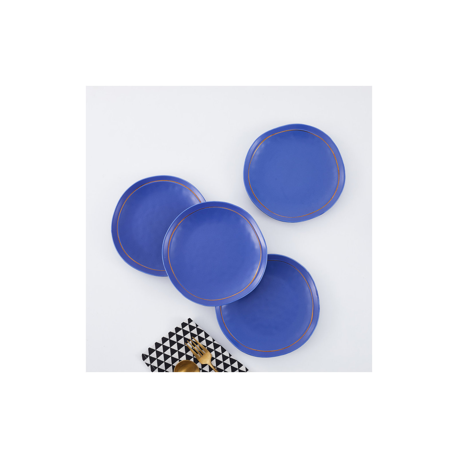 Stone Lain Clara 16-Piece Dinnerware Set Porcelain, Blue