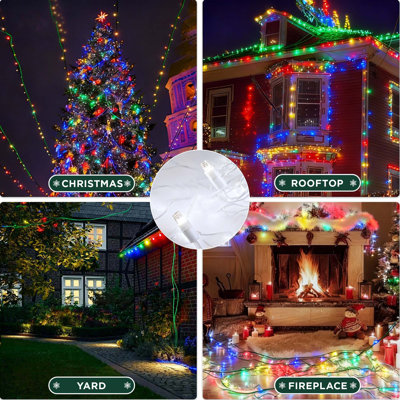 25FT-100 Lights Multicolor Mini LED String Lights Commercial Grade Waterproof for Holiday Decoration, Christmas Decors