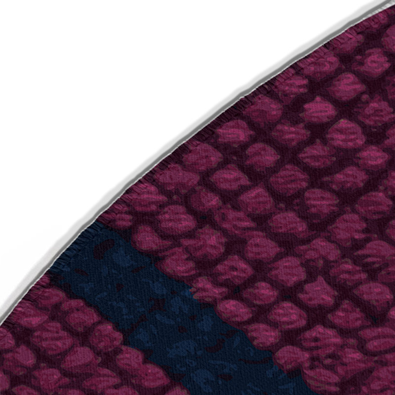 Tapis mauve intérieur et extérieur Trellis, Rond 5 pi