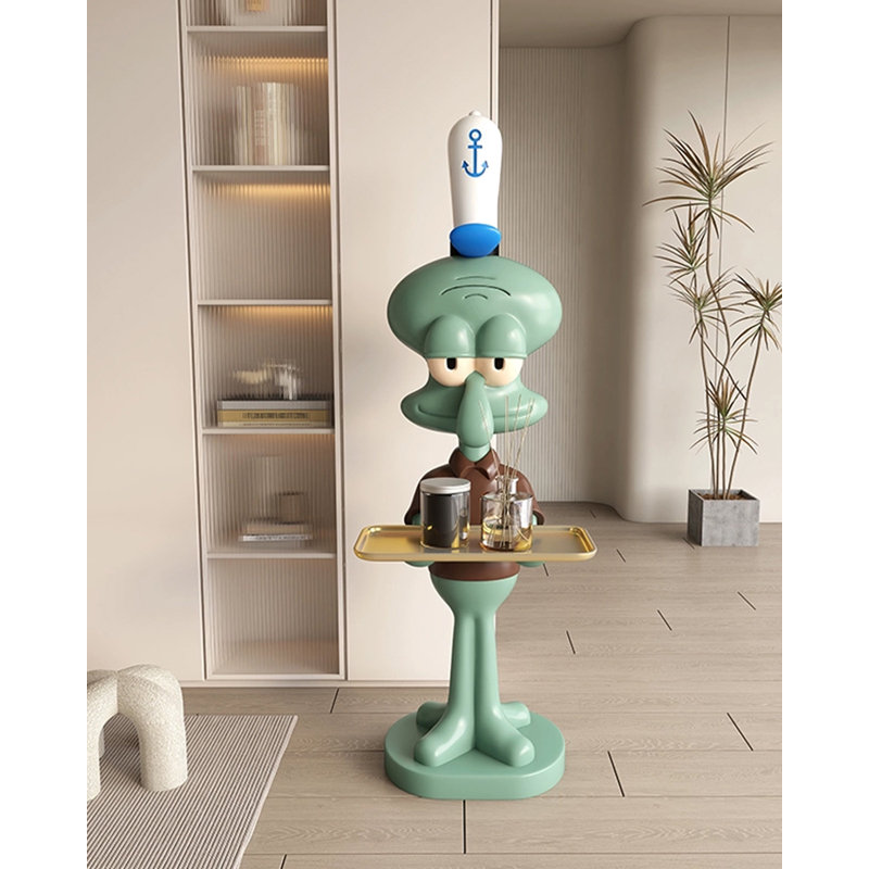 Figurine Tentacule de Carlo avec plateau de service et chapeau de marin
