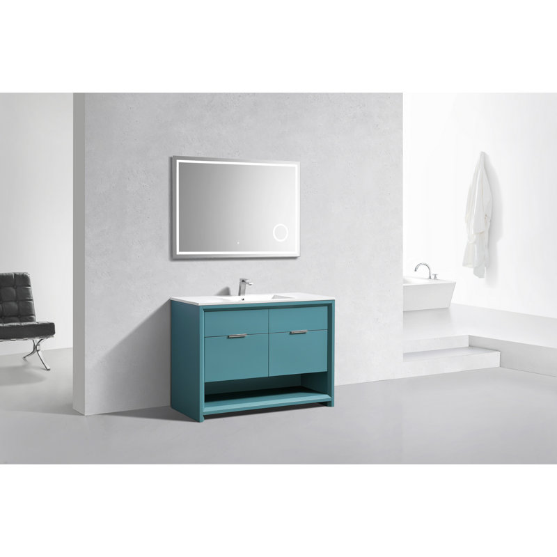 Ensemble de meuble-lavabo simple 48 po, Vert sarcelle