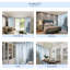 Rideaux imprimés obscurcissant pour chambre à coucher, salon, salle à manger, cantonnière, fenêtre, rideaux colorés, ensemble de 2 panneaux (52 po x 63 po, bleu clair)