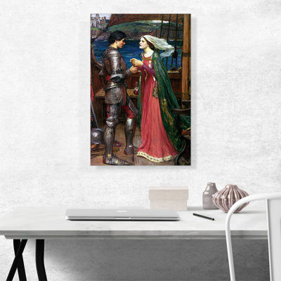 «Tristram and Isolde 1916» par John William Waterhouse, reproduction d'art sur toile tendue